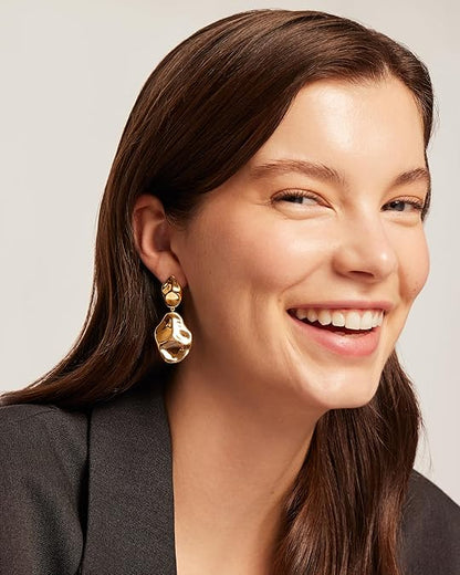 Ripple Wave Earrings | Gold