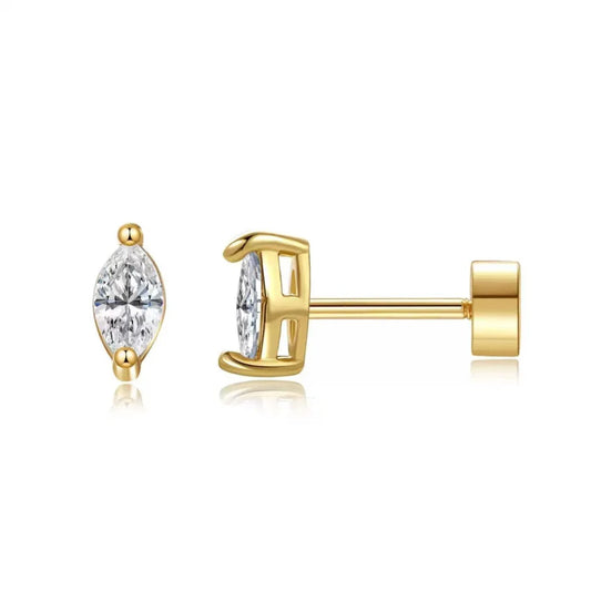 Pear Cut Studs | Gold