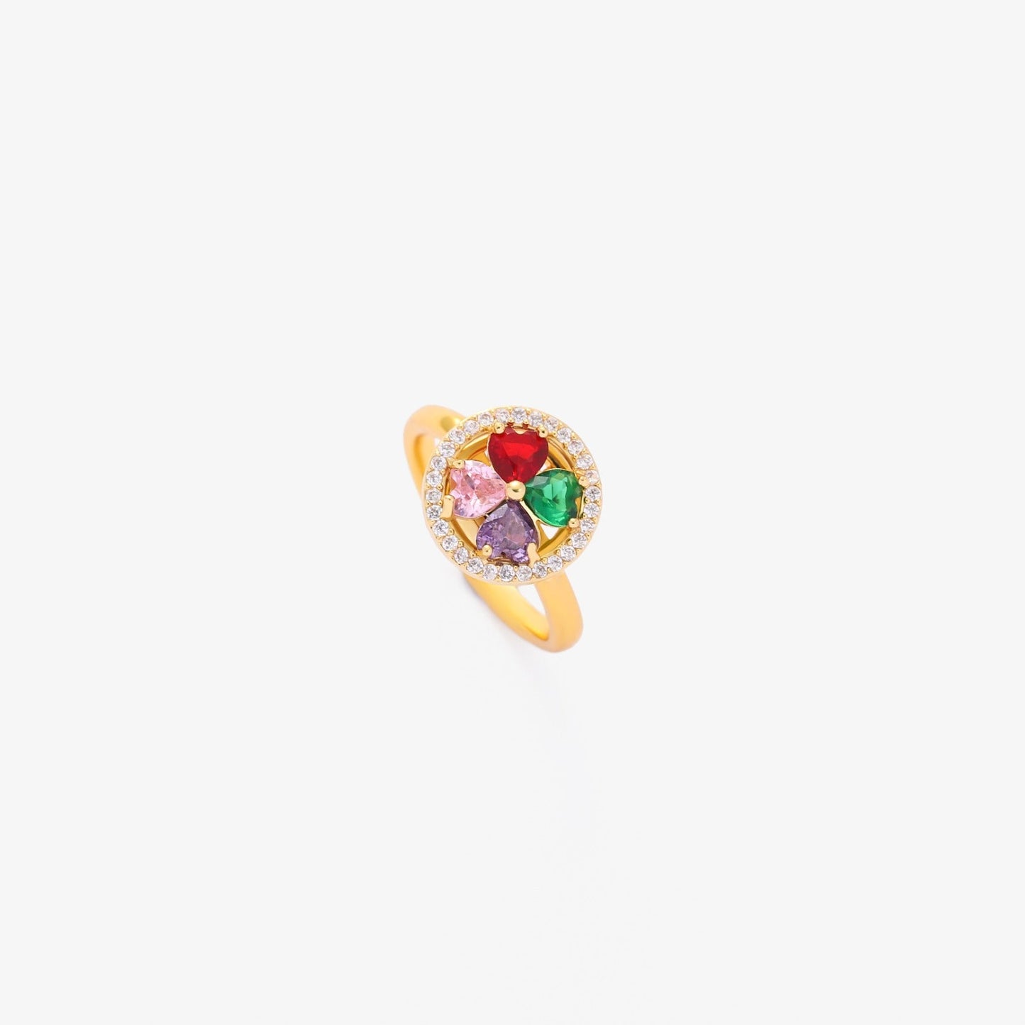 Colorwave Hearts Spinning Ring | Gold